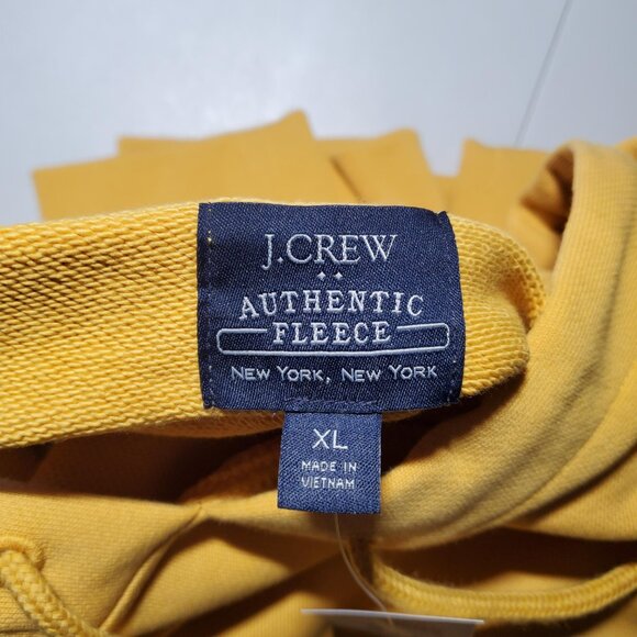 J.Crew Authentic Fleece Yellow Hoodie NWT sz XL - includes shipping - Picture 2 of 16